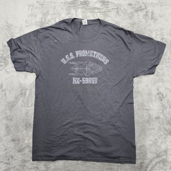 Star Trek USS Prometheus Men's Gray T-Shirt Size Large - Picture 1 of 7
